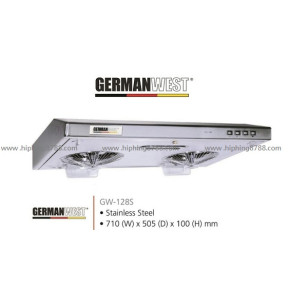 Germanwest 西德寶 GW-128 超薄易拆式抽油煙機 (白色,灰色,) 不銹鋼面+$150